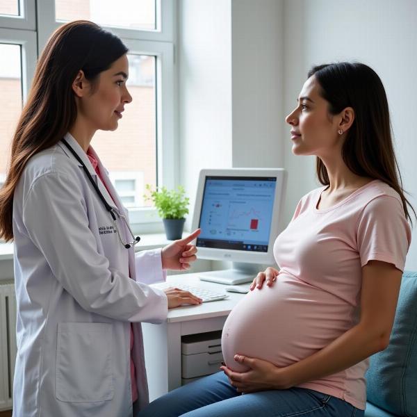 Doctor Consulting Pregnant Woman