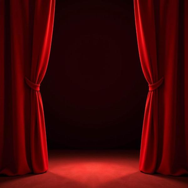 Theater curtains closing