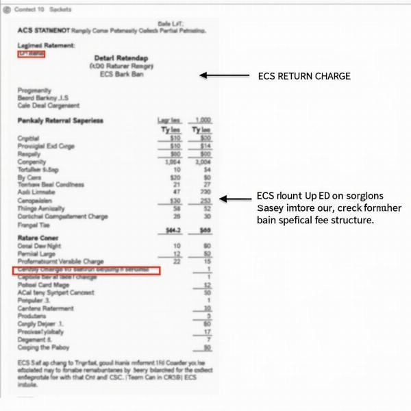 ECS Return Charges and Penalties