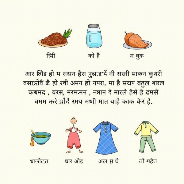 Essential Items in Hindi