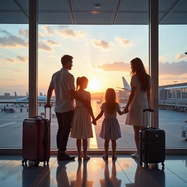 Family Saying Goodbye