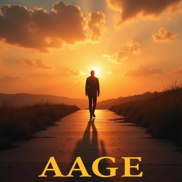 Image depicting someone moving forward, symbolizing progress and the Hindi word "aage."