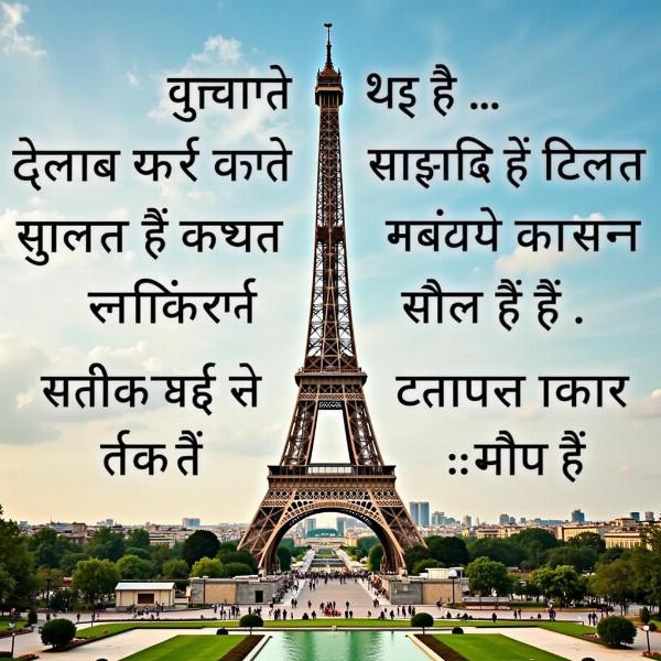 France: Eiffel Tower and its Hindi Meaning