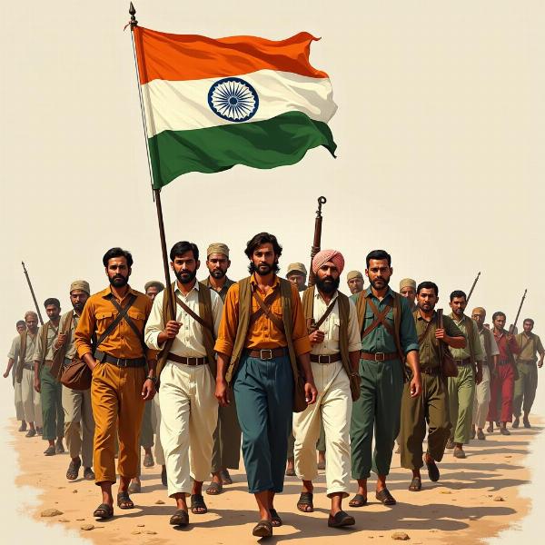 Indian Freedom Fighters during Independence Movement