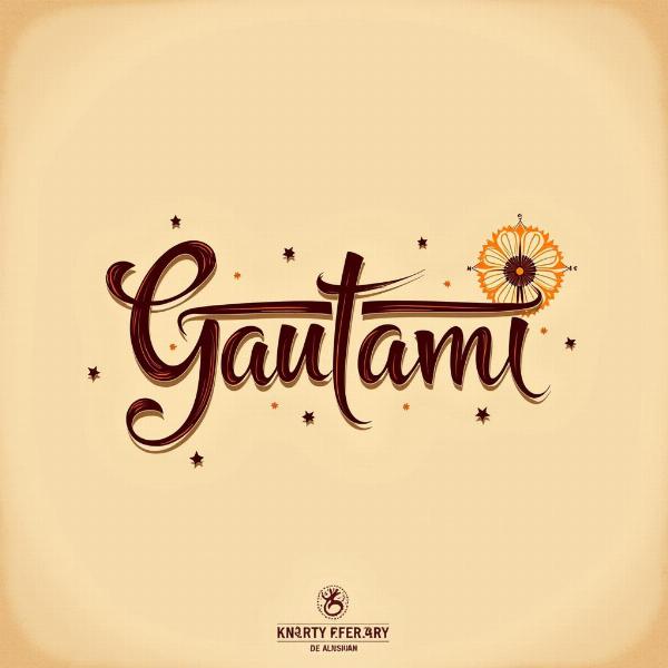 Calligraphy of the name Gautami