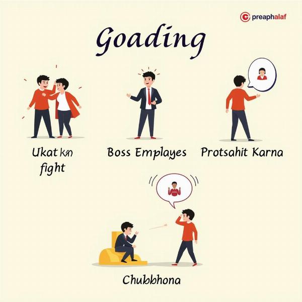 Goading in Different Contexts in Hindi