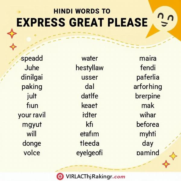 Hindi Expressions for Great Pleasure