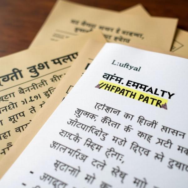 Hindi Meaning of Affidavit - Legal Documents