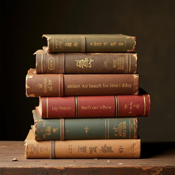 Stack of Hindi Philosophy Books