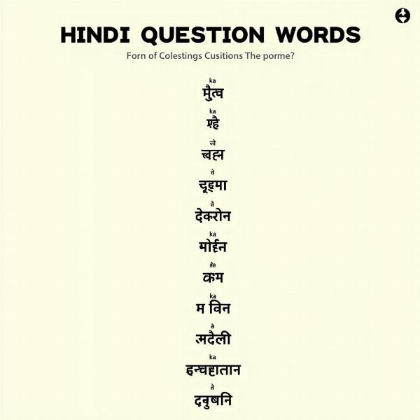 Hindi Question Words