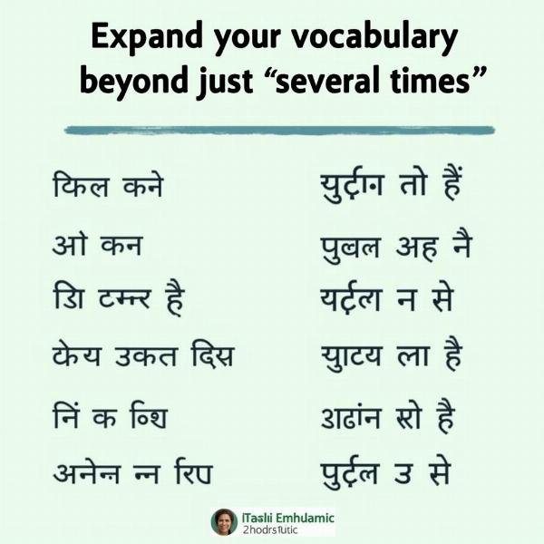 Hindi Time Expressions Vocabulary