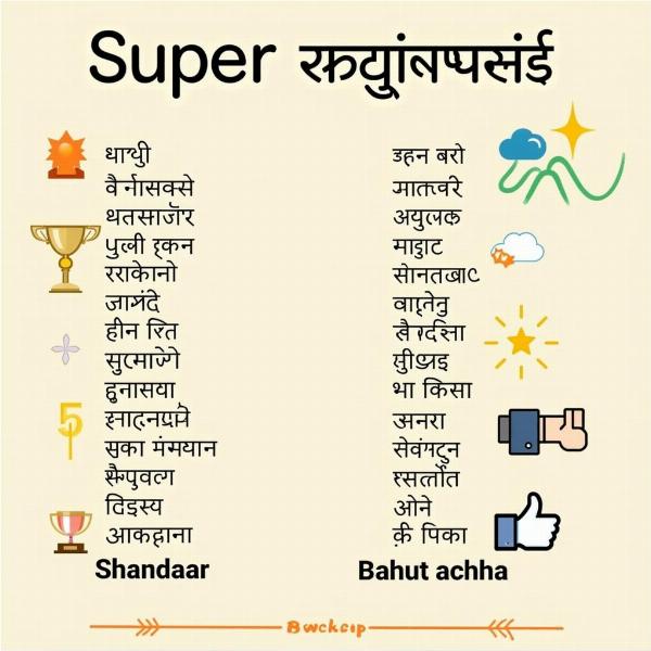 Hindi Words for Super