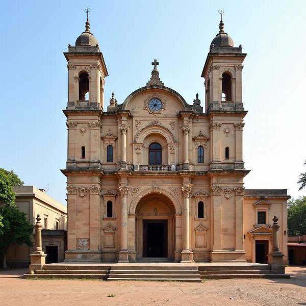 Exterior view of a cathedral in India