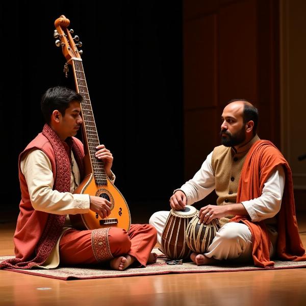 Indian classical musicians performing