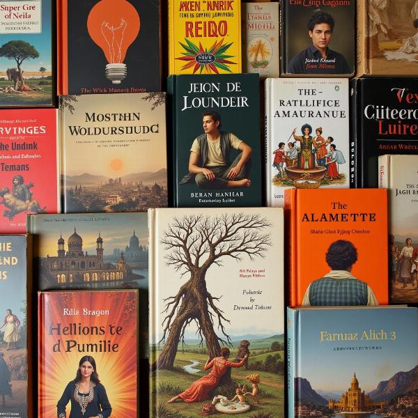 Collection of Indian literature books