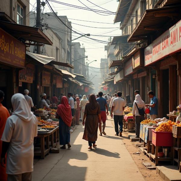 Diversity in an Indian street market