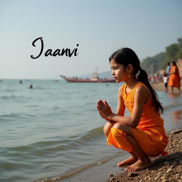 Jaanvi and River Ganga