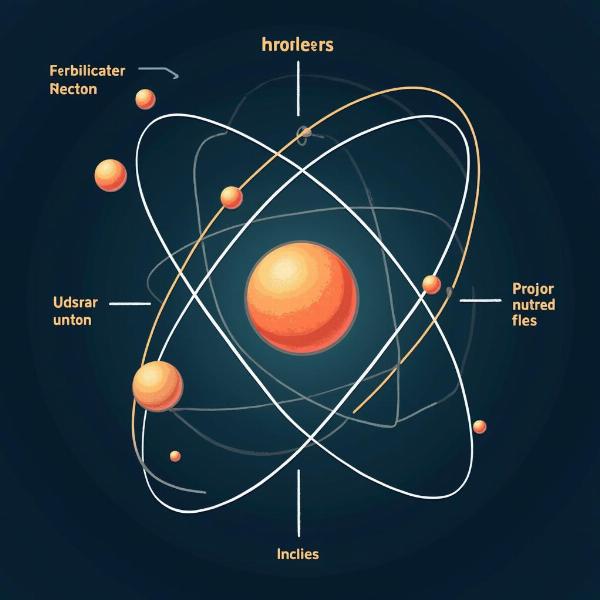 Diagram of an atom with kendrak labeled