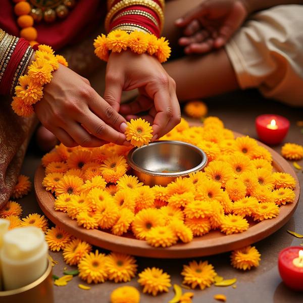 Ketki Flower in a Religious Ceremony