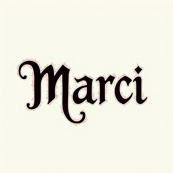 Marci Name in Hindi Calligraphy