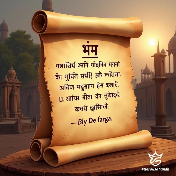 Image illustrating the concept of a motto in Hindi