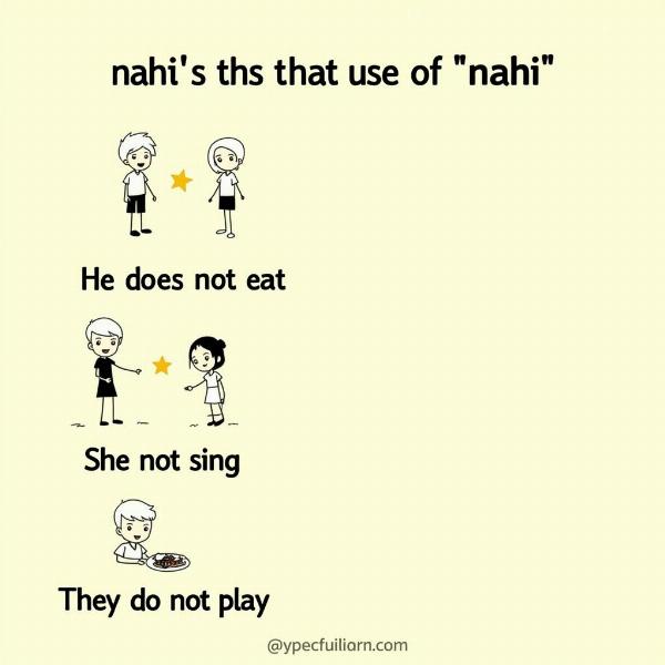 Nahi Usage with Verbs