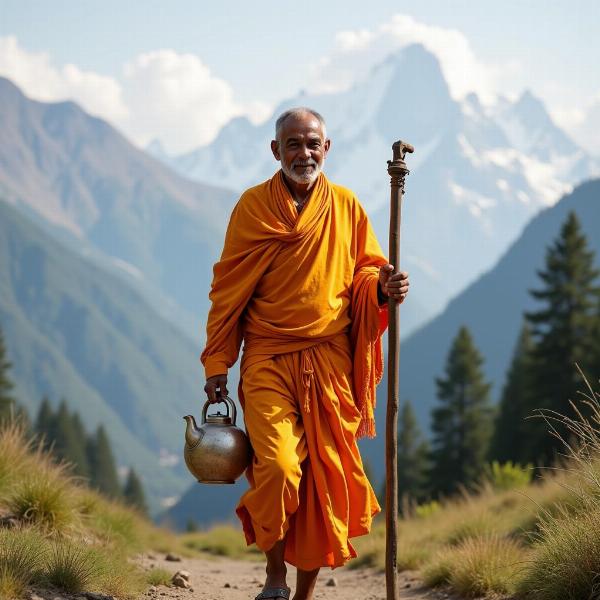 Ascetic in Saffron Robes