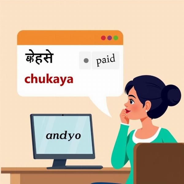 Hindi Word for Paid Bill Payment