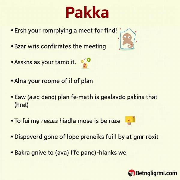 Meaning of Pakka in Hindi