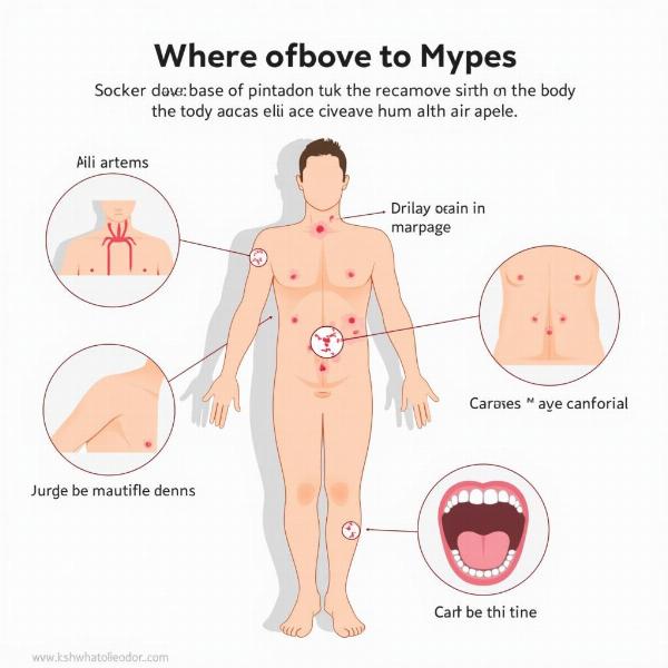 Common Locations of Petechiae