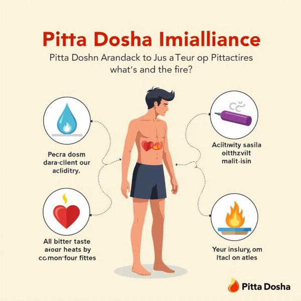 Pitta Dosha Imbalance Illustration