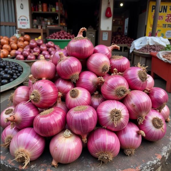 Onions at an Indian Market