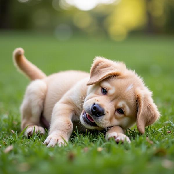 Pudgy Puppy Playing