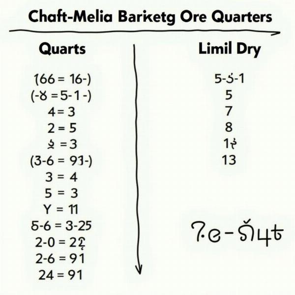 Quart to Liter Conversion Chart in Hindi