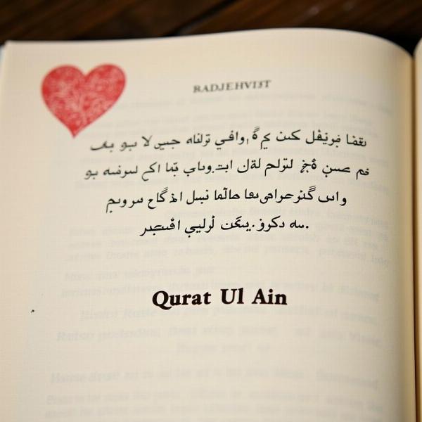 Qurat Ul Ain in Urdu Poetry