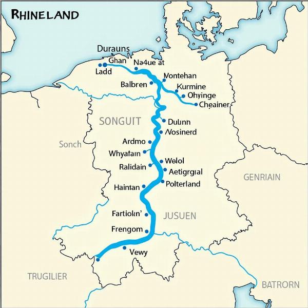 Map of the Rhine River