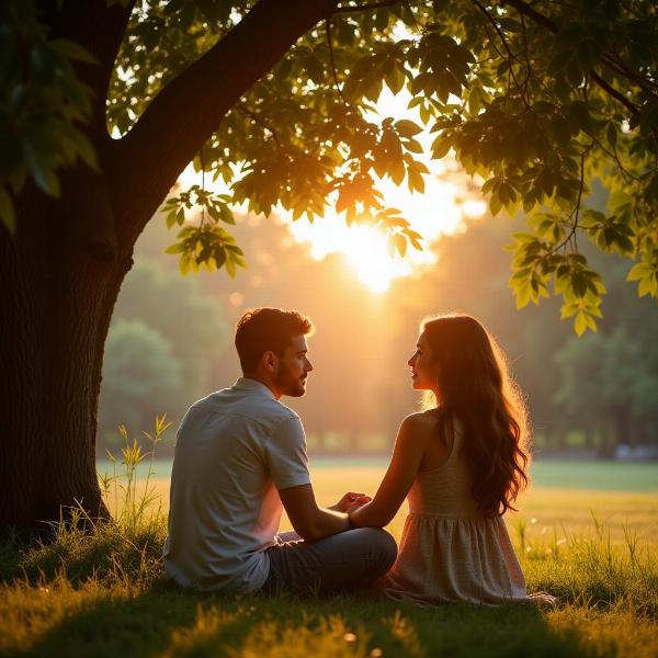 Couple Under Tree