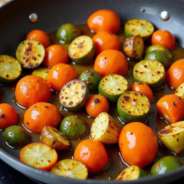 Roasting Vegetables in a Pan