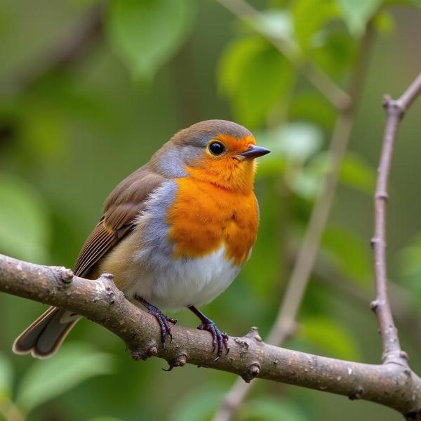 Red-breasted bird (Lalchhati chidiya) - A common Hindi term for the robin.