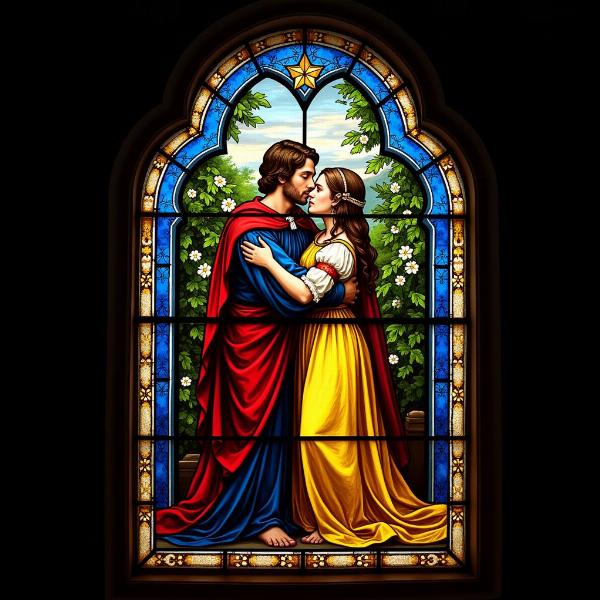 Romeo and Juliet Stained Glass