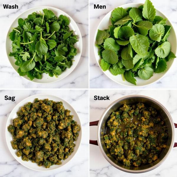 Saag Preparation