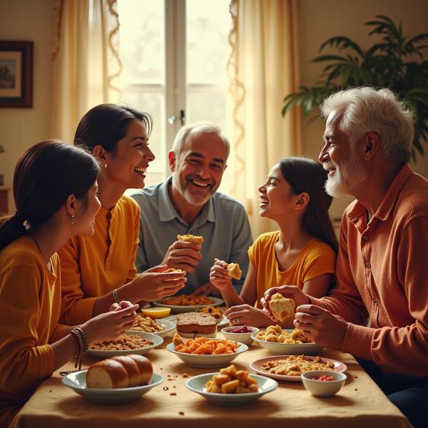 Family gathering showing sense of belonging