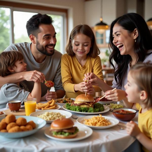 Family Sharing a Meal