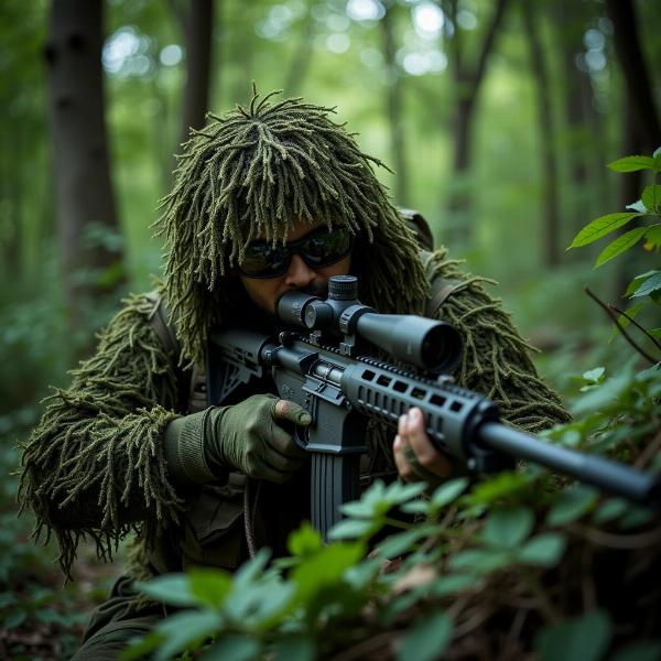 Indian Army Sniper in Ghillie Suit