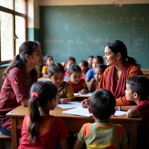 Students in Indian Classroom