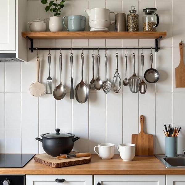 A well-organized and clean kitchen