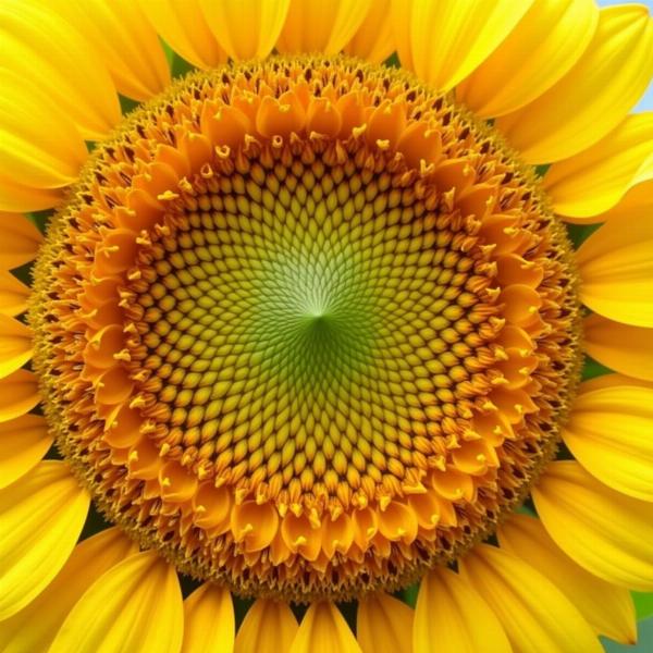 Close-up of Sunflower Florets