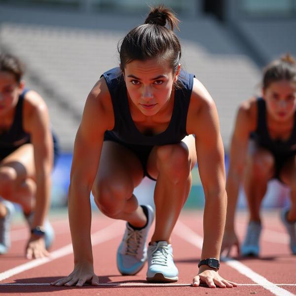 An athlete prepared and enthusiastic for a competition