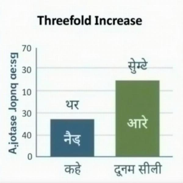 Treble as Increase in Hindi