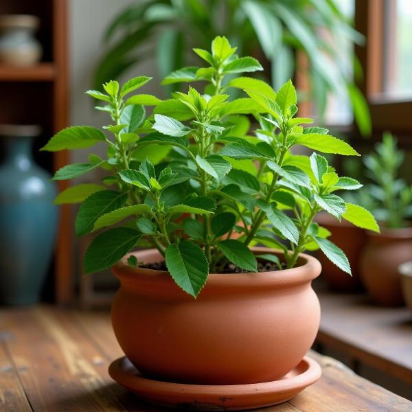 Tulsi Plant in a Gamla